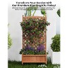 Raised Garden Bed on Wheels with Trellis, Large Outdoor Wood Planter Box for Climbing Plants, Vertical Planter with Drainage - 3 of 4