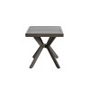ORRD Gray Aluminum Cast Table with Crossweave Design Classic Elegance for Backyard/Patio/Poolside/Garden - 3 of 4