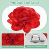 Unique Bargains Alloy Satin Fabric Big Rose Flower Dainty Brooches and Pins 2 Pcs - 2 of 4