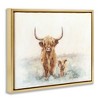 Stupell Industries Highland Cattle & Baby Calf Rural Black Framed Floater Canvas Wall Art - 3 of 4