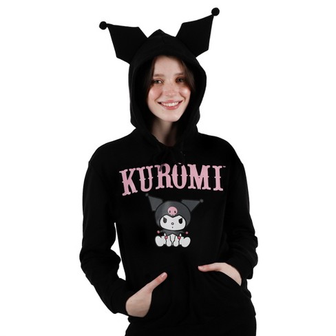 Juniors My Melody And Kuromi Womens Crew Neck Long Sleeve Hello