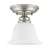 Livex Lighting Essex 1 - Light Flush Mount in  Brushed Nickel - 4 of 4