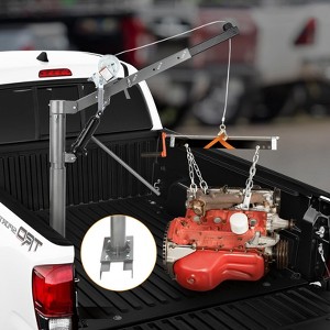Hydraulic Truck Bed Crane - 1000 LBS Capacity, 360¡ã Swivel Crane Hoist with Adjustable Boom - 1 of 4