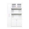 JUJABU White Kitchen Pantry Cabinet with 4 Doors - 3 of 4