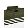 Men's Striped Print Polo Shirt Long Sleeve Collared T-Shirt Casual Color Block Golf Top// - 4 of 4