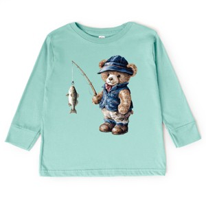 The Juniper Shop Teddy Bear Fisherman Toddler Long Sleeve Tee - 1 of 4