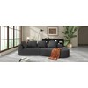 116" Modern Curved Fully Assembled 2-Piece Sectional Sofa with High-Density Fully Compressed Sponge, Chaise Lounge - 3 of 4