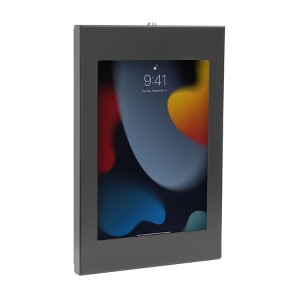 Mount-It! Anti-Theft Tablet Kiosk Wall Mount Compatible w/ iPad 10, 9, 8, iPad Pro 10.5, iPad Air 10.5 | Locking Kiosk for iPad | Wall Kiosk | Black - 1 of 4