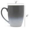 I Never Question My Wife's Choices Because I'm One Of Them Two Toned Ombre Matte Gray and White 12 ounce Ceramic Stoneware Coffee Cup Mug - 4 of 4
