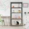 Tangkula 1/2/3/4PCS 72" Metal 5-Tier Garage Storage Rack Shelf Adjustable Freestanding Gray - 2 of 4