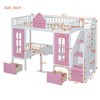 Bunk Bed with 2 Drawers and Storage Stairs, Loft Bed with Desk and Seat Can Be Turned Into Bunk Bed - 2 of 4