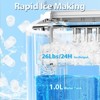 Ice Makers Countertop with Handle,26.5Lbs/24H,9 Cubes in 6 Mins,2 Sizes of Bullet Ice,Portable Ice Maker Machine with Self-Cleaning - 4 of 4