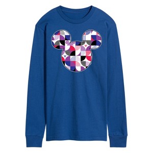 Men's - Disney - Mickey Mouse Geometric Logo Long Sleeve Graphic T-Shirt - 1 of 4