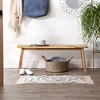 Design Imports Medallion Textured Fringe - French Blue - 2 X 3 Ft - 3 of 4