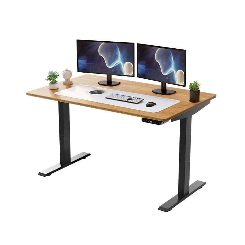  26" Electric Standing Desk with Adjustability Natural Bamboo - Uncaged Ergonomics, 1 of 13