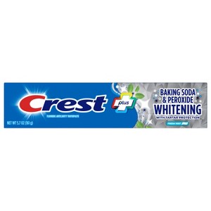 Crest Plus Baking Soda & Peroxide Whitening Toothpaste, Fresh Mint, 5.7 oz - 1 of 3