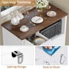 Kitchen Microwave Cabinets with Storage, Buffet Cabinet Sideboard with 3 Doors,1 Drawer and Adjustable Shelves, Pantry Storage Cabinet for Kitchen - 4 of 4