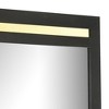 Royal Hampton 41 Inch Dresser Mirror, Modern Glam Black with Gold Acrylic Accents - 2 of 4