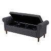 NicBex 63 Inch Storage Ottoman,Entryway Bench with Wood Legs for Bedroom and Living Room - 4 of 4