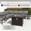 ALAULM Patio Furniture Set 8-Piece Aluminum Sectional Sofa with Armrest, Modern Outdoor Conversation Set - 2 of 4