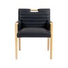 Meridian Furniture,Aimee Vegan Leather Dining Arm Chair - 3 of 4