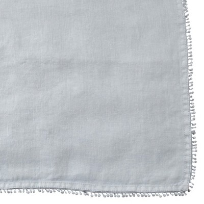 Lilac Linen Pompom Design Table Runner
