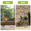 Costway Tricycle Plant Stand Flower Pot Cart Holder Parisian Style Displaying - 3 of 4