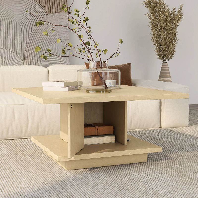 24/7 Shop At Home Traci 31 Contemporary Square Coffee Table with Hidden Storage", 2 of 11