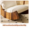 CAVINAS Corduroy Glider Rocking Chair with Solid Wood Frame & Retro Striped Upholstery, Plush Cushion Accent Chair for Bedroom, Living Room - 4 of 4