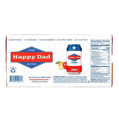 Happy Dad Hard Seltzer Fruit Punch TEXAS - 12pk/12 fl oz Cans
