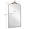 ALEXOUN 36 x 66 Inches Vintage Ornate Arched Floor Mirror,Large Free standing Floor Mirror  with Metal Frame,for Bedroom&Dressing Room, - 3 of 4