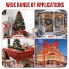 Syemin Decorative Holiday Scene Props Outdoor Giant Bowknot Christmas Decoration for Front Door Gate Wall Holiday Party, Red, 28.3"*4.7"*25.6" - 3 of 4