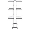 vidaXL 3-Tier Laundry Drying Rack with Wheels Silver 23.6"x27.6"x50.8" - 4 of 4