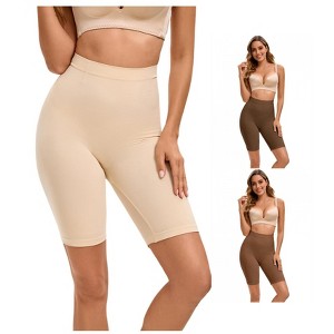 INSPIRE CHIC 3 Pcs Women's Butt Lifter Thigh Slimmers High Elasticity Control Waist Panties - 1 of 4