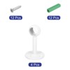 Unique Bargains Stainless Steel Ceiling Mount Polished Surface Curtain Rod Holder 4 Sets - 3 of 4