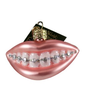 Old World Christmas 1.75 In Braces Healthy Strong Teeth Tree Ornaments - 1 of 3