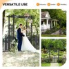 Karl Home 85 In. Black Pvc Garden Arbor With Gate And Fence - 3 of 4