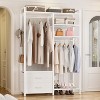 Aheaplus Garment Rack Heavy Duty Clothes Rack Free Standing Closet Organizer with Shelves and 2 hanging Rods - 2 of 4