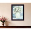 HomeRoots White Blooms Black Grooved Framed Print Wall Art - 2 of 4