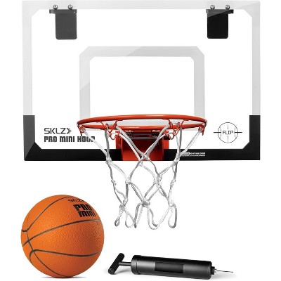 Portable Mini Basketball Hoop Over Door Indoor Game for Home Dorm Office Present Clear Flip Rim