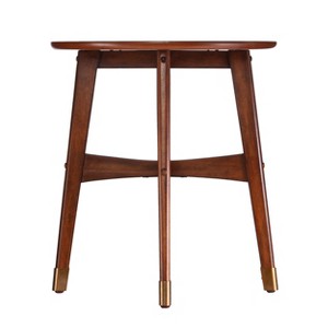 Rhoda Round Midcentury Modern End Table - CK2622 - Brown - SEI - 1 of 4
