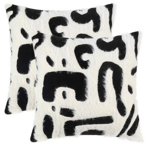 Unique Bargains Decorative Soft Plush Couch Modern Cozy Pillowcases 2 Pcs - 1 of 4