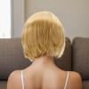 Unique Bargains Women's Straight Short Hair Wig 13x4x1in 150 Real Human Hair 6in 1 Pc - 3 of 4