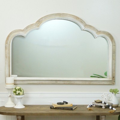 VIP Wood 42.75 in. Brown Ornamental Wall Mirror