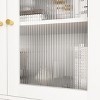 TopComfy Decorative Storage Cabinets Dome Cabinet Combination Storage Book Shelf Bookcase Storage Cabinet for Living Room, White, 36.02"*19.09"*12.99" - 4 of 4