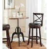Butler Swivel Bar Stool - FOX7014 - Cappuccino/Black - Safavieh Couture - 2 of 4