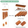 Unique Bargains Bamboo Wood Outdoor Decorations Wind Chimes 26 Inch Retro Color 1 Pc - 2 of 4