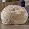Kumasinova Modern 3FT Faux Fur Bean Bag Chair,Soft Gaming Bean Bag Chairs for Adults,Plush Lounge Chair Indoor for Living Room,Bedroom,White - 3 of 3