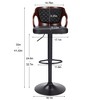 VECELO Swivel Bar Stools Height Adjustable Wooden Barstools, Set of 2 Seats - 2 of 4