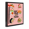 Stupell Industries Keep Calm & Eat Sushi Black Framed Floater Canvas Wall Art - 3 of 4
